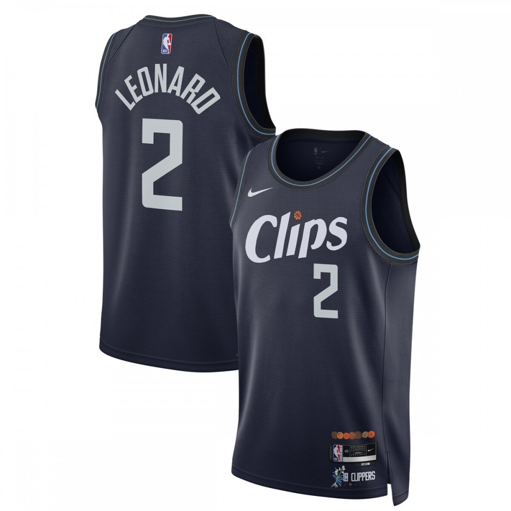 Kawhi Leonard LA Clippers Unisex 2023/24 Swingman Jersey - Navy - City Edition-Pro Kit Vault | Brand New 26/27 Sports Jerseys